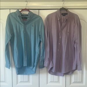 Ralph Lauren Men’s Button-Down Shirts Bundle - Light Blue & Lavender